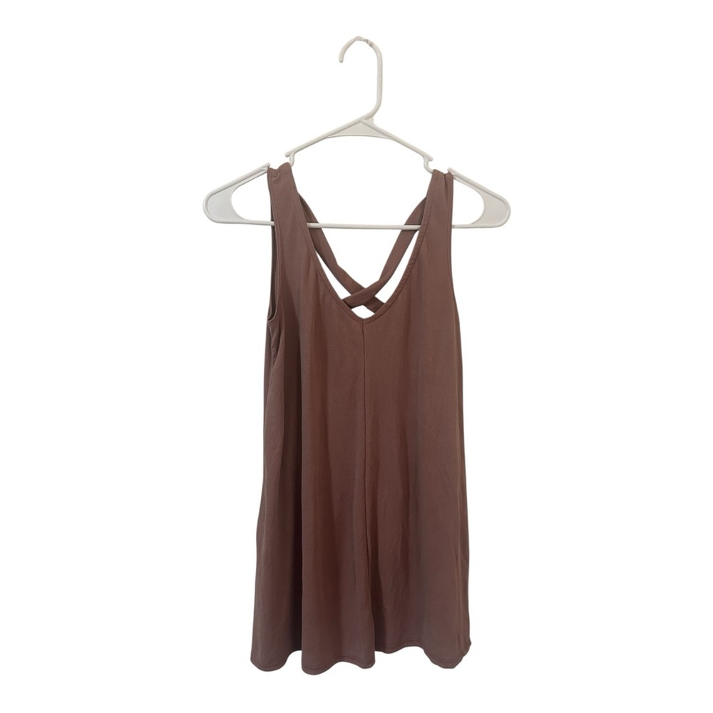 Altar’d State Soft Mauve Sleeveless Top with Cross Back